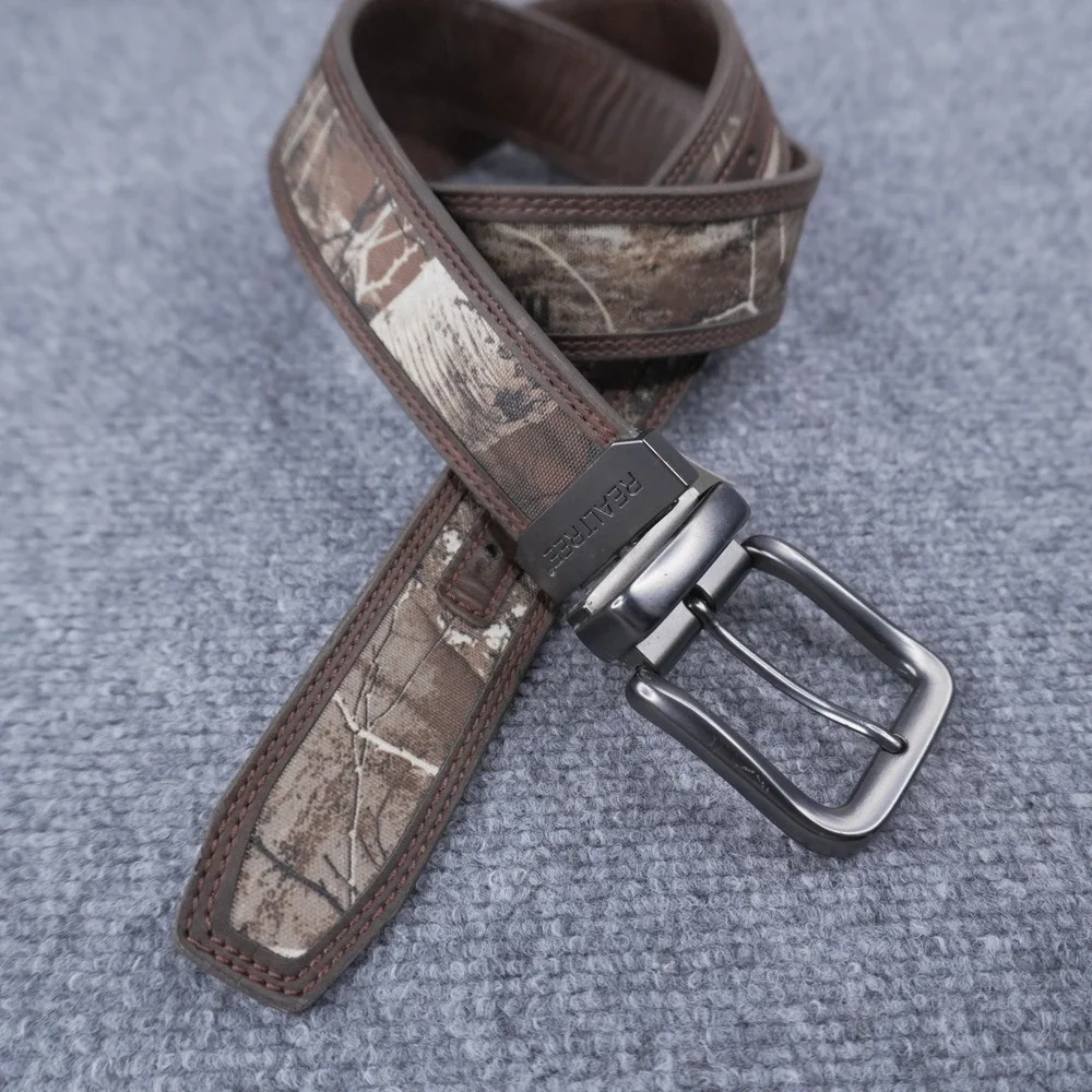 Realtree Belt Mens 34/36 Brown Camouflage Reversible Hunting Outdoor Accessory
